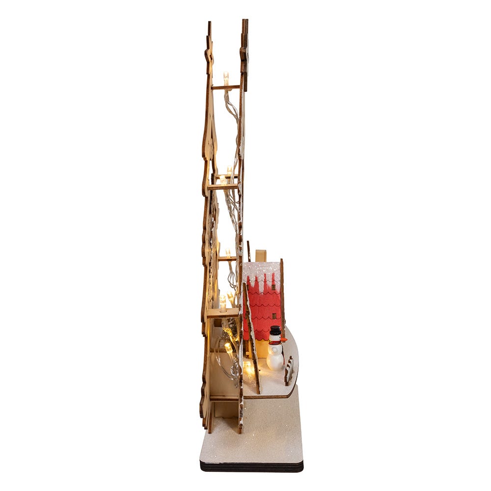 Kurt Adler 15-Inch Battery Operated 10-Light Tree With Village Scene